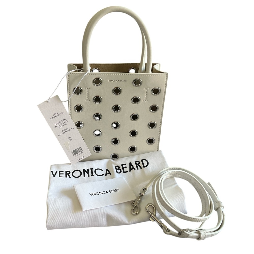 Veronica Beard Small Grommet Leather Shopper Crossbody Bag - NWT & Dust Bag